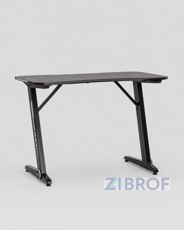 Стол геймерский компьютерный игровой для геймеров TopChairs Arena LED черный