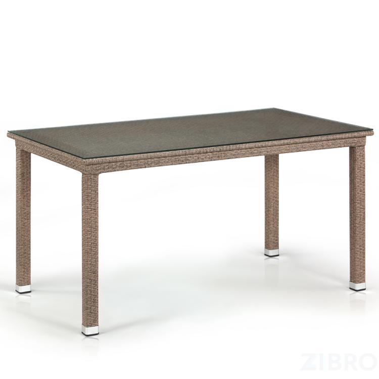Стол из иск. ротанга T256B-W56-140x80 Light Brown