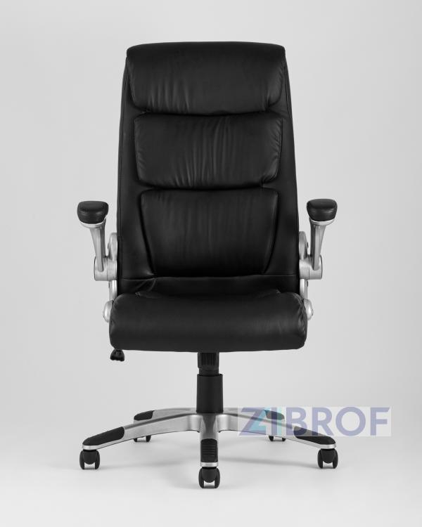 Компьютерное кресло TopChairs Force офисное черное, обивка из экокожи