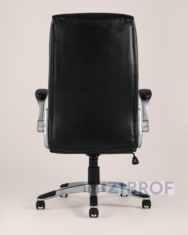Компьютерное кресло TopChairs Force офисное черное, обивка из экокожи