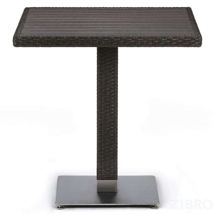Стол из иск. ротанга T607D-W53-70x70 Brown (декинг)