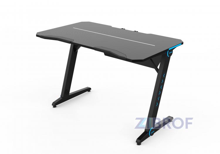 Стол геймерский компьютерный игровой для геймеров TopChairs Space LED черный
