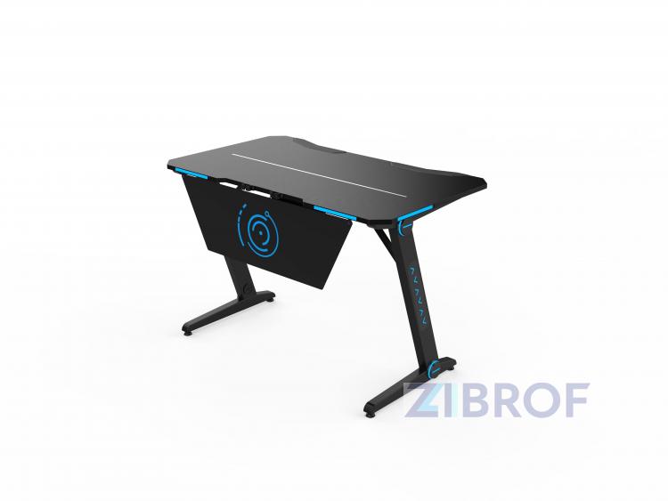 Стол геймерский компьютерный игровой для геймеров TopChairs Space LED черный