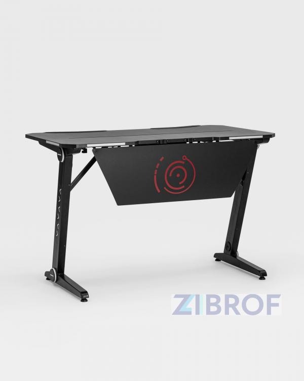 Стол геймерский компьютерный игровой для геймеров TopChairs Space LED черный