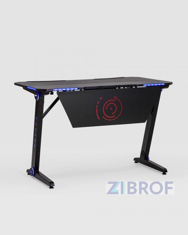 Стол геймерский компьютерный игровой для геймеров TopChairs Space LED черный