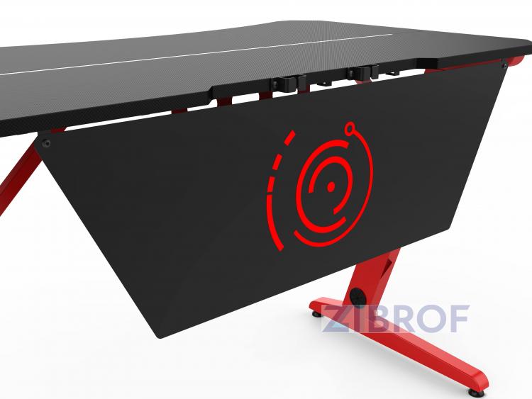 Стол геймерский компьютерный игровой для геймеров TopChairs Space красный