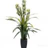 29BJ-911-33 Орхидея CYMBIDIUM белая искусственная в горшке h110 см