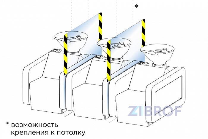 Защитный экран для парикмахерских моек Light