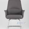 TopChairs Viking офисное серое обивка экокожа, металлический каркас