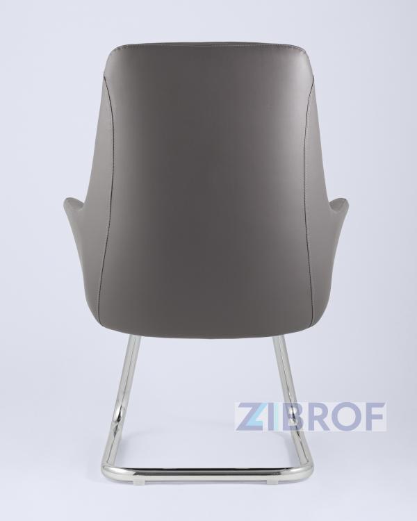 TopChairs Viking офисное серое обивка экокожа, металлический каркас
