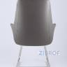 TopChairs Viking офисное серое обивка экокожа, металлический каркас