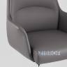 TopChairs Viking офисное серое обивка экокожа, металлический каркас