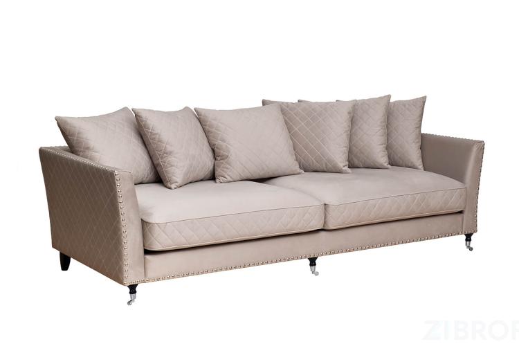 Диван Sorrento 250 трехмест., велюр св.серый Colt030-SVBEG 250*101*90