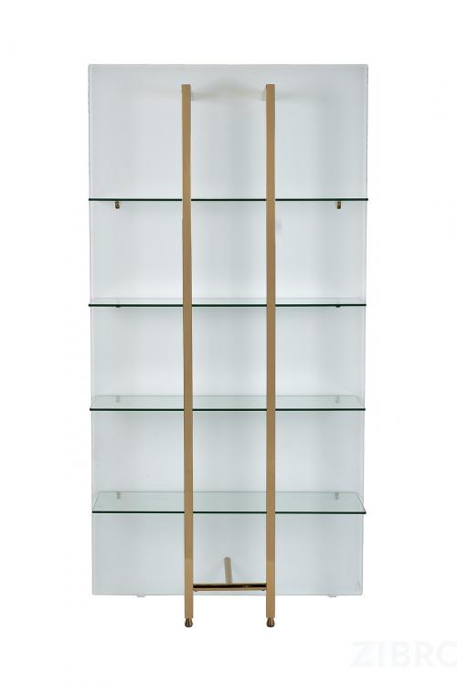 58DB-SH17071CS Стеллаж Marbella White бел/зол. 90*34*195см