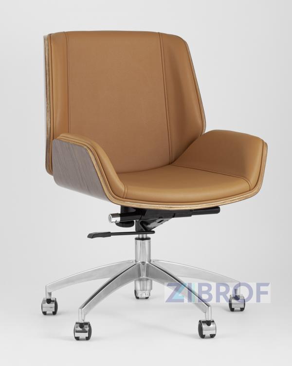 Кресло офисное TopChairs Crown коричневое