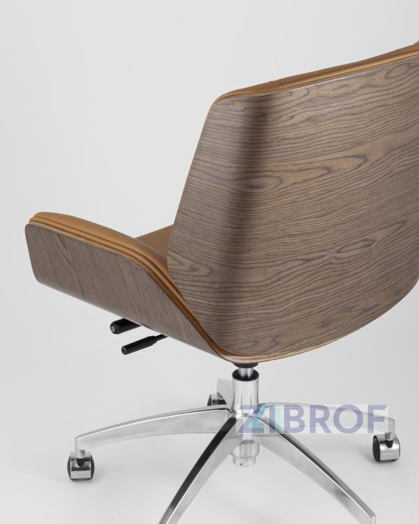 Кресло офисное TopChairs Crown коричневое