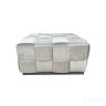 N-PUF-222 SVB Пуф плетеный, велюр светло-бежевый 60*60*30см