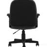 Компьютерное кресло TopChairs Comfort офисное черное в текстильной обивке с механизмом регулировки по высоте