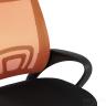 Компьютерное кресло TopChairs Simple офисное оранжевое в обивке из текстиля с сеткой, механизм качания Top Gun