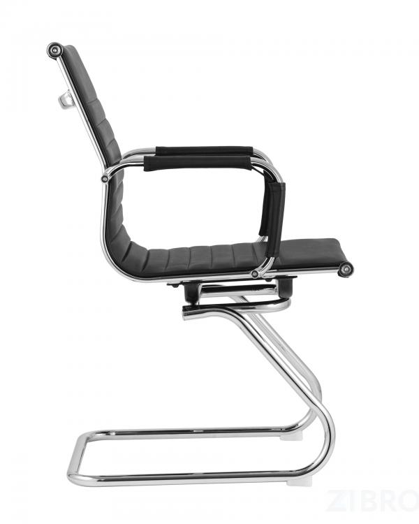 Кресло офисное TopChairs Visit черное в обивке из экокожи