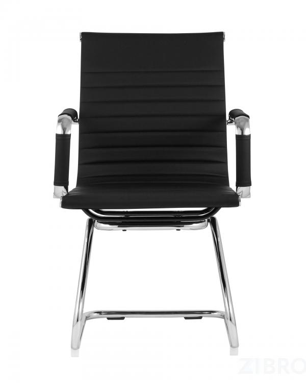 Кресло офисное TopChairs Visit черное в обивке из экокожи