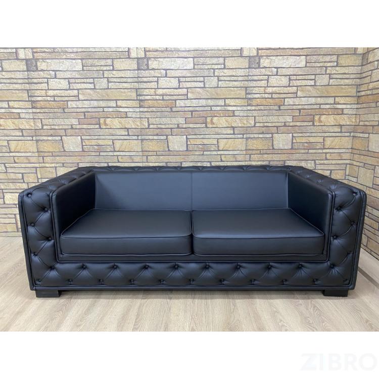 Диван Клифорд тройной размер 200 х 100 см, черный Ecotex 3001