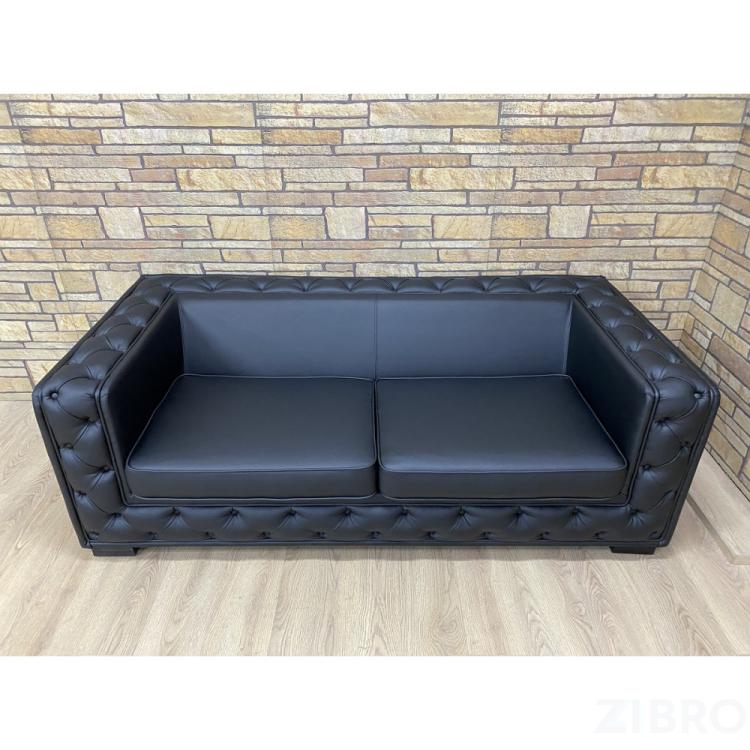 Диван Клифорд тройной размер 200 х 100 см, черный Ecotex 3001