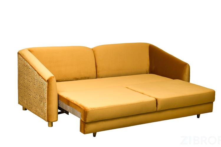 Диван Trevi 230М(К) трехм раскл с кантом оранж Velv ORANG+Lattice ORANG 232*103*88см