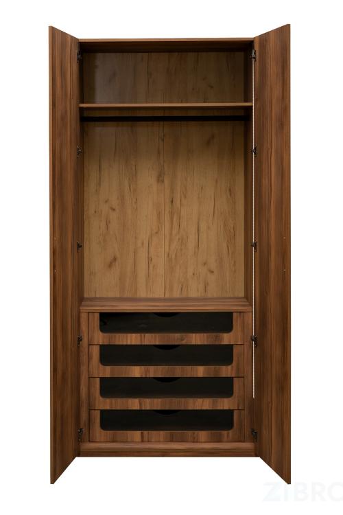 GD-10006-2 Шкаф Alto двухдверый c выдвижными ящиками, цвет дуб Барокко, глухой 100*57*228.5см