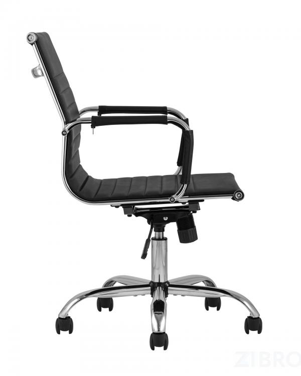 Компьютерное кресло TopChairs City S офисное коричневое, обивка экокожа, механизм качания и регулировки по высоте