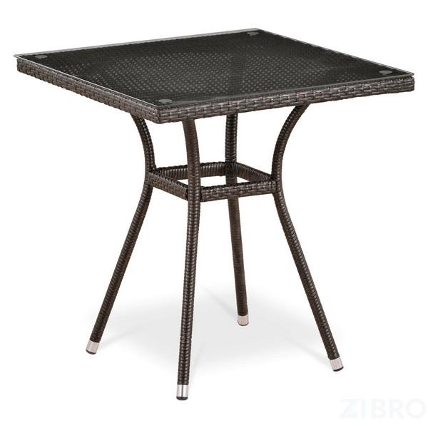 Стол из иск. ротанга T282BNT-W51-70x70 Brown