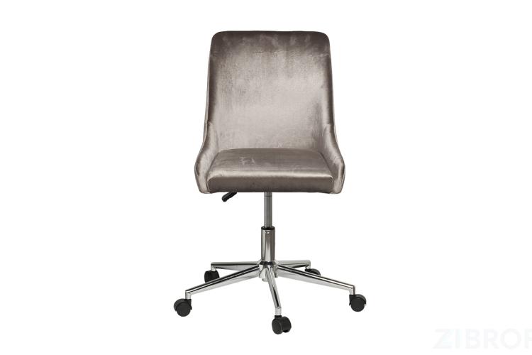 GY-Z020KRES-TS Кресло офисное серый велюр/хром 47*60*91см