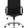 Компьютерное кресло TopChairs City S офисное черное в обивке из экокожи, механизм регулирования по высоте и качания
