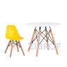 Комплект мебели детский стол Eames белый, 1 желтый стульчик