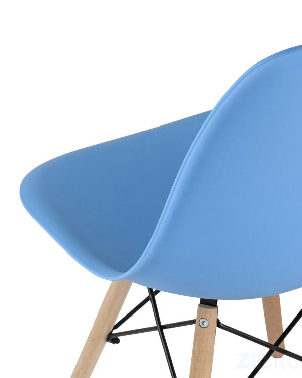 Стул Eames DSW голубой, литой полипропилен, стальной каркас, массив бука, 4 шт.