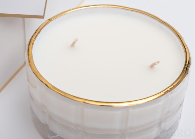 96CN-45003  Свеча ароматическая Jasmine flower tea в вазе в упаковке 185 гр