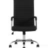 Компьютерное кресло TopChairs Unit офисное черное в обивке из экокожи, механизм качания Top Gun