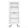 Витрина Garda Decor белая с хром GD-VI003