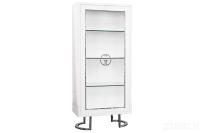Витрина Garda Decor белая с хром GD-VI003