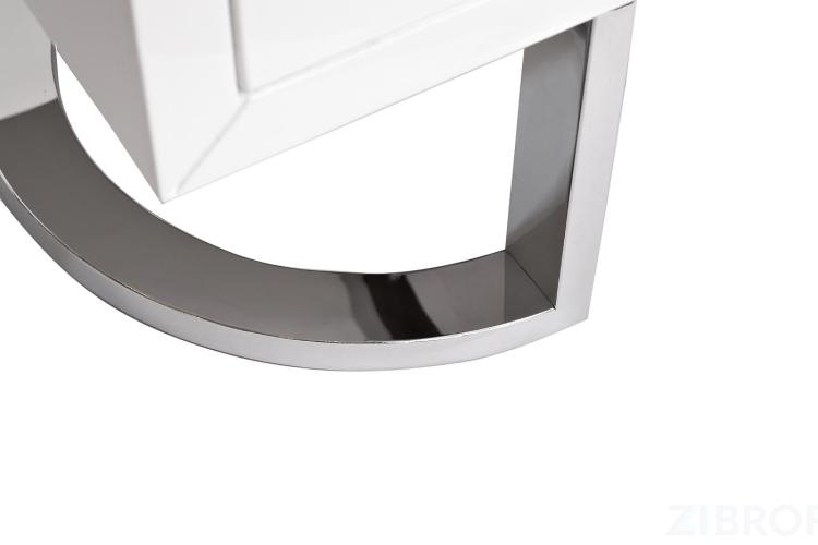 Витрина Garda Decor белая с хром GD-VI003