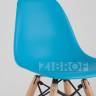Комплект мебели детский стол Eames белый, 3 стула голубые
