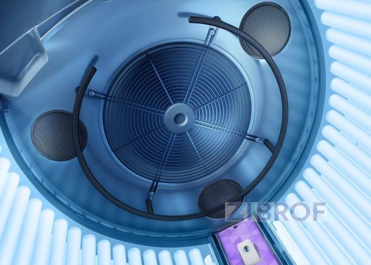 Солярий вертикальный - LUXURA V8 48 XL Ultra Intensive E Power (48 * 200Вт) SoundAroundPlus Bluetooth Стойка с подсветкой