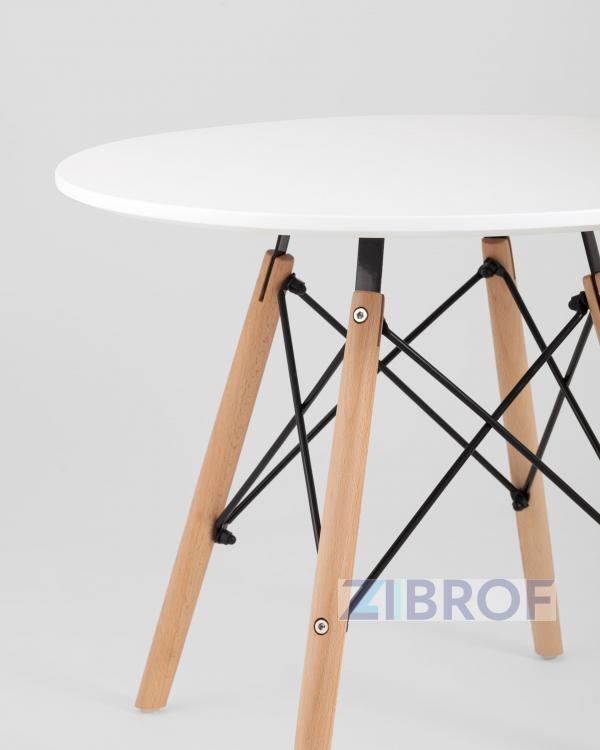 Комплект мебели детский стол Eames белый, 3 стульчика желтые