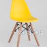 Комплект мебели детский стол Eames белый, 3 стульчика желтые