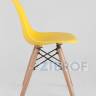 Комплект мебели детский стол Eames белый, 3 стульчика желтые