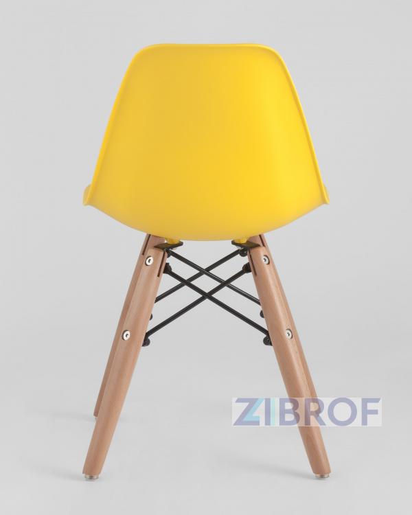Комплект мебели детский стол Eames белый, 3 стульчика желтые