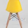 Комплект мебели детский стол Eames белый, 3 стульчика желтые