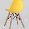 Комплект мебели детский стол Eames белый, 3 стульчика желтые