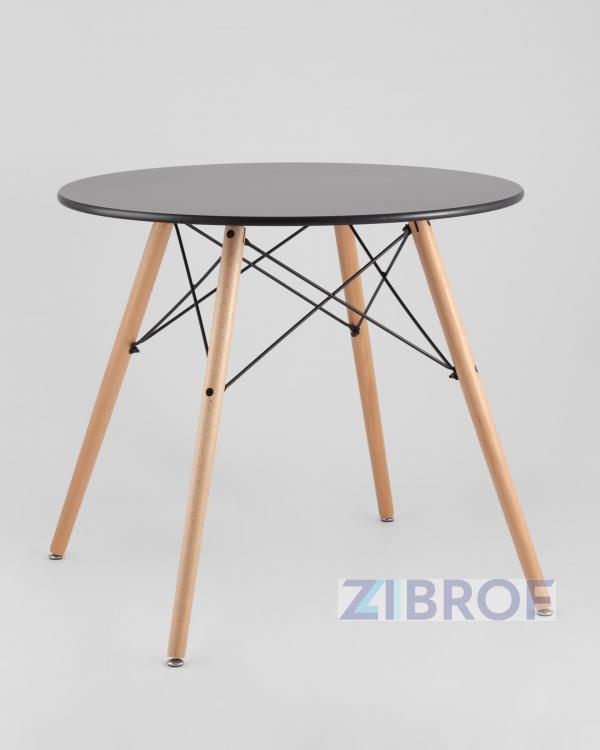 Eames D80 черный, 3 стула Eames DSW белые
