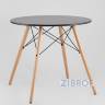 Eames D80 черный, 3 стула Eames DSW белые